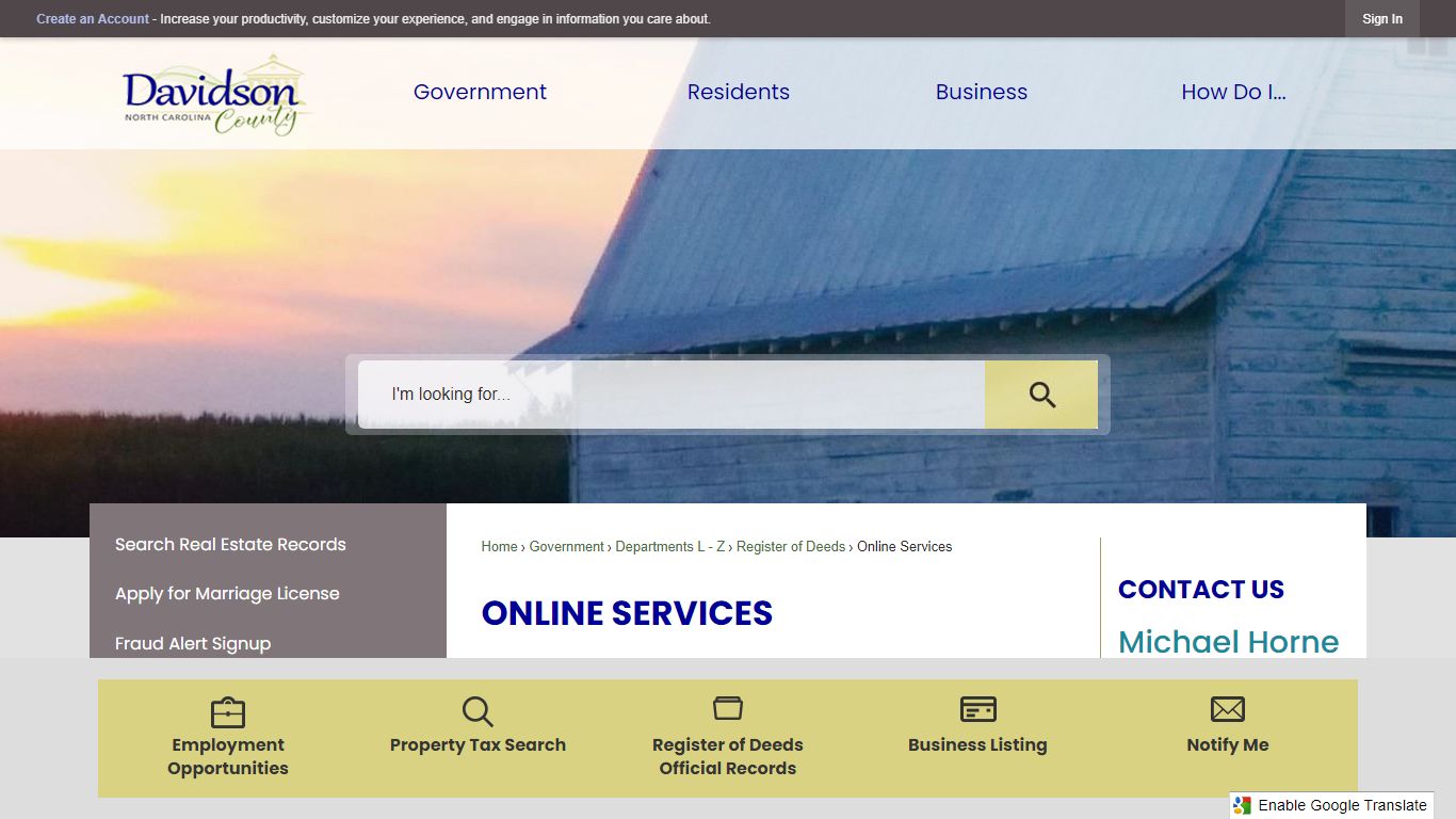 Online Services | Davidson County, NC